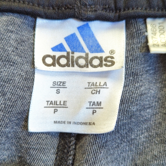 Vintage Adidas Classic Drawstring Black Cotton Tapered Zip Up Jogger Sweatpants - Picture 4 of 5